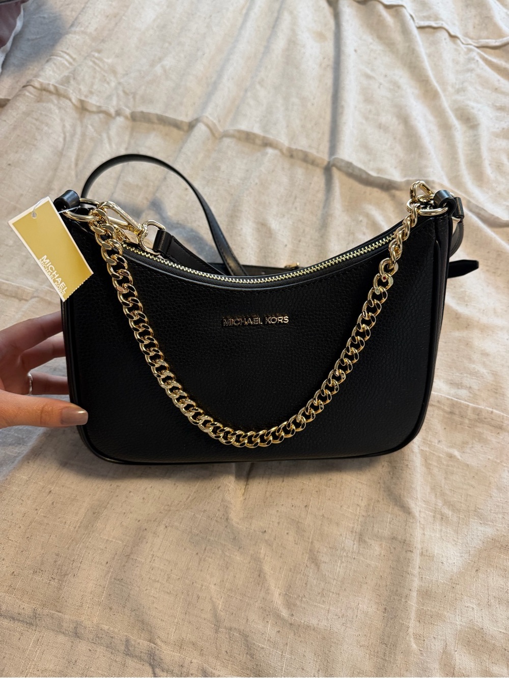 $328 BRAND NEW authentic Michael Kors convertible crossbody bag black